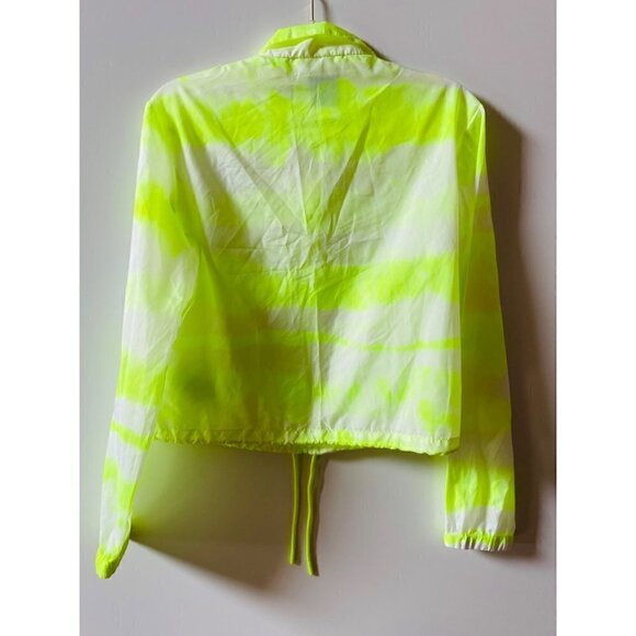 Guess Matching Workout Set Windbreaker Leggings Sports Bra Citrus yellow sz M/L - Picture 3 of 10